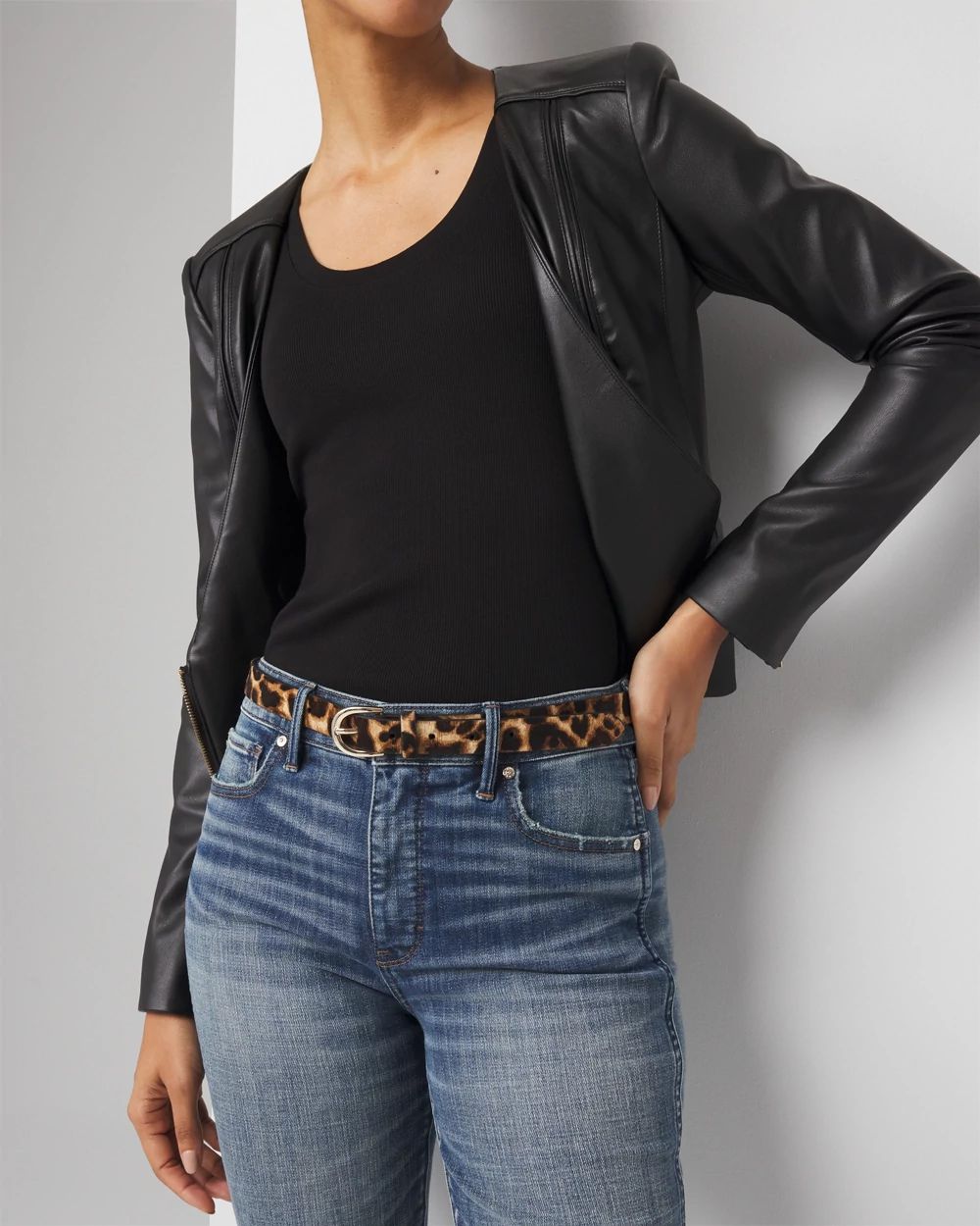Leopard Haircalf Pant Belt | White House Black Market